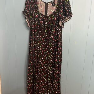 Floral Black Maxi Dress
